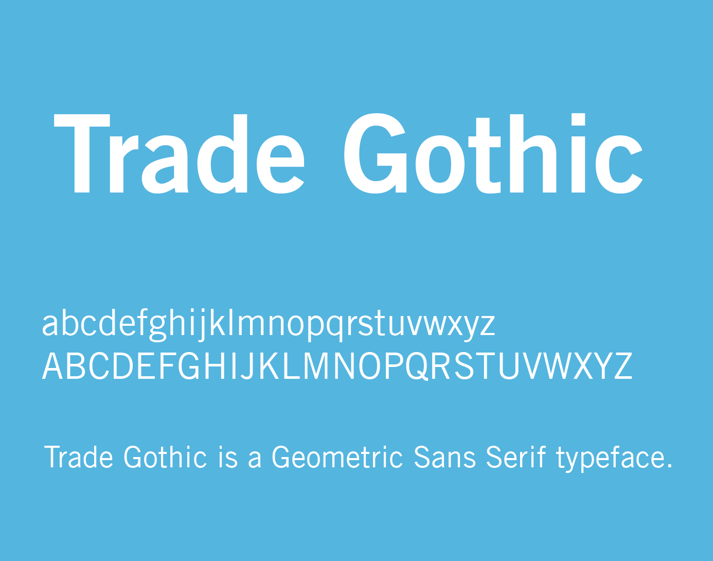 trade gothic font free